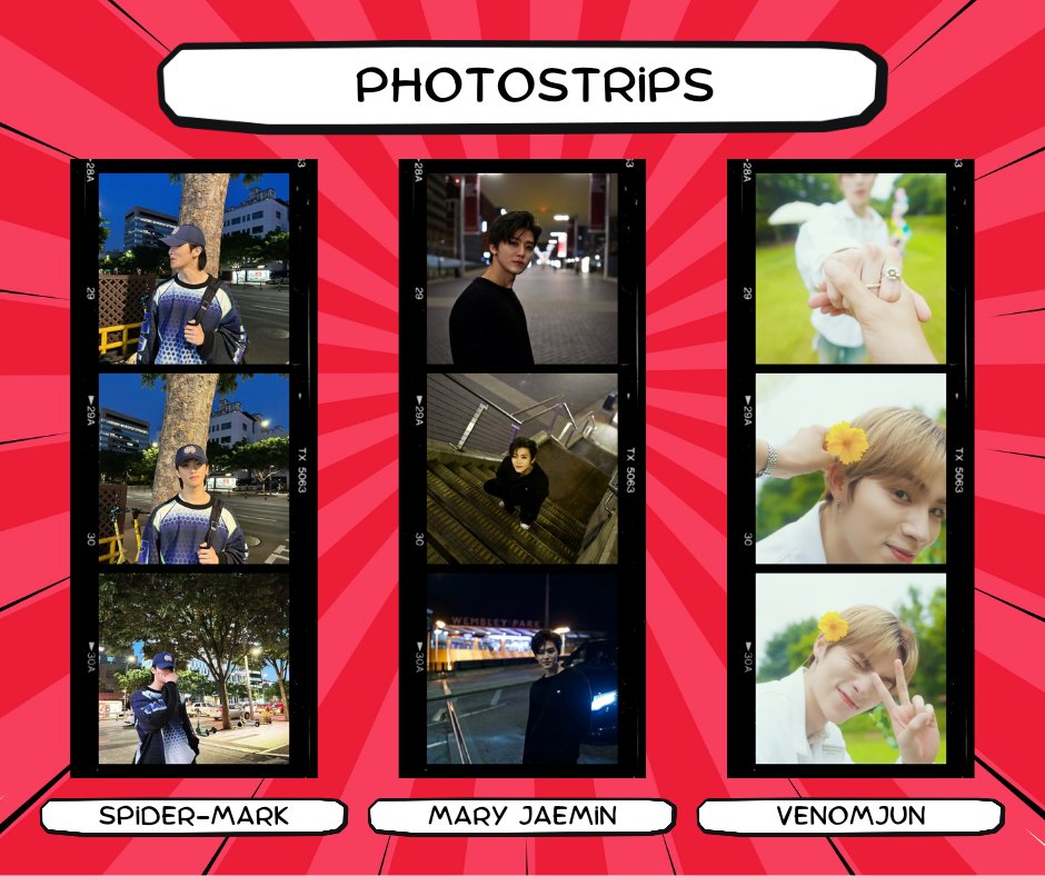 nctcseph's tweet photo. Here's the actual design for all other inclusions of our kit 😊.

Register now!!!

✅Photocards
✅Polaroid
✅Photostrips

#LeosManHomecomingCSE
#MARK #SpiderMark
#XIAOJUN #VenomJun
#JAEMIN #MaryJaemin https://t.co/3hpBfq4kUb