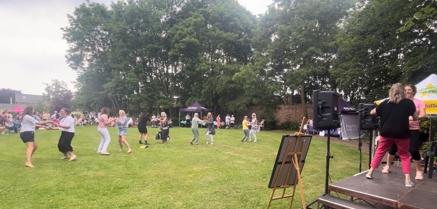 Our JUCD Wellbeing team supported @AshgateHospice Big Thank You Party for staff & volunteers - providing info & support from our Wellbeing Stand, before taking to the stage to showcase one of our physical health activities, Salsa, with standing & seated options for all to try.