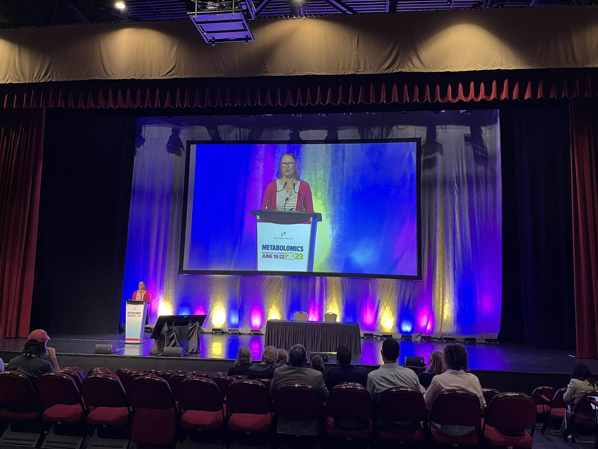 MetabolomicsSoc's tweet photo. Marja Lamoree kicks off second day of #MetSoc2023 presenting her research on #exposomics https://t.co/s9xI7GAaTh