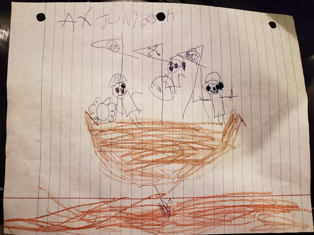 Four years ago a 4 year old Can Pirate Twin drew this..... it's like she could see the future and the Can Pirates we would become! @CanPirate