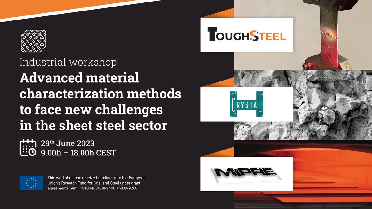 🗓️29/06 - Workshop sobre caracterització de #metalls per al desenvolupament i optimització d’acers d’altres prestacions. Tractarem temes sobre com millorar la resistència a la fatiga o fractura i evitar l’#EdgeCracking i la fragilització per hidrogen

toughsteel.eu/news/industria…