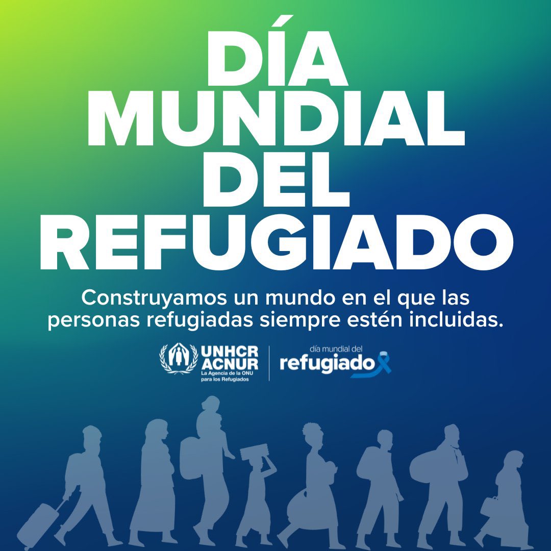 ACNURPeru's tweet photo. ¡Hoy es el #DíaDelRefugiado!

Hoy y todos los días, reconocemos las contribuciones que hacen las personas refugiadas a sus comunidades de acogida.

Únete a nosotros en la celebración de sus inspiradoras historias, su fuerza y su talento. 

#ConLosRefugiados https://t.co/ZMDNkF978c