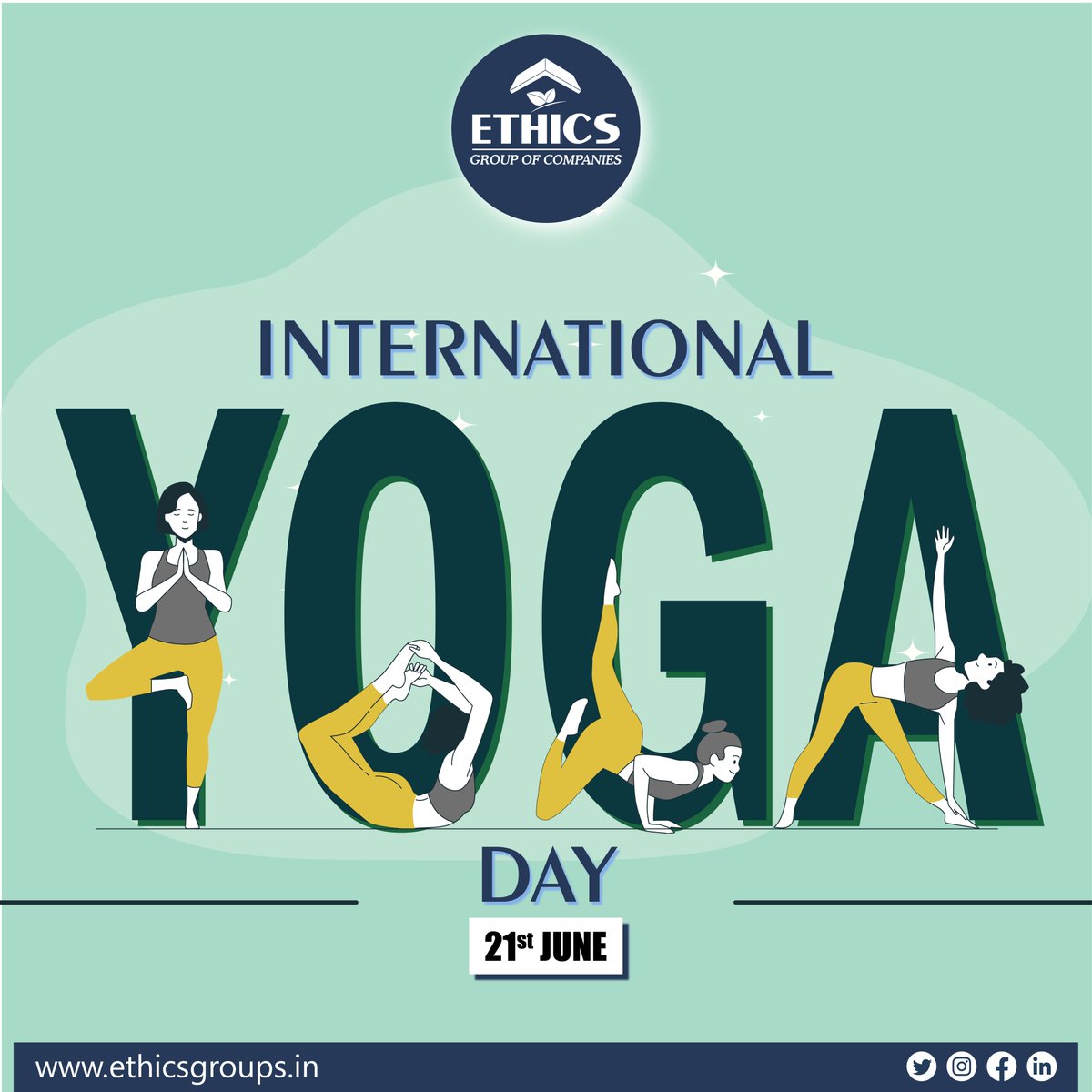 TheEthicsGroup's tweet photo. Practice Yoga and revive yourself this International Yoga Day
#InternationalYogaDay #YogaDay #YogaForAll #YogaEveryDay #YogaLife #YogaAwareness #YogaWellness #YogaPractice #YogaSpirit #YogaTransforms #Ethics #TheEthicsGroup https://t.co/uncnwpoZzr
