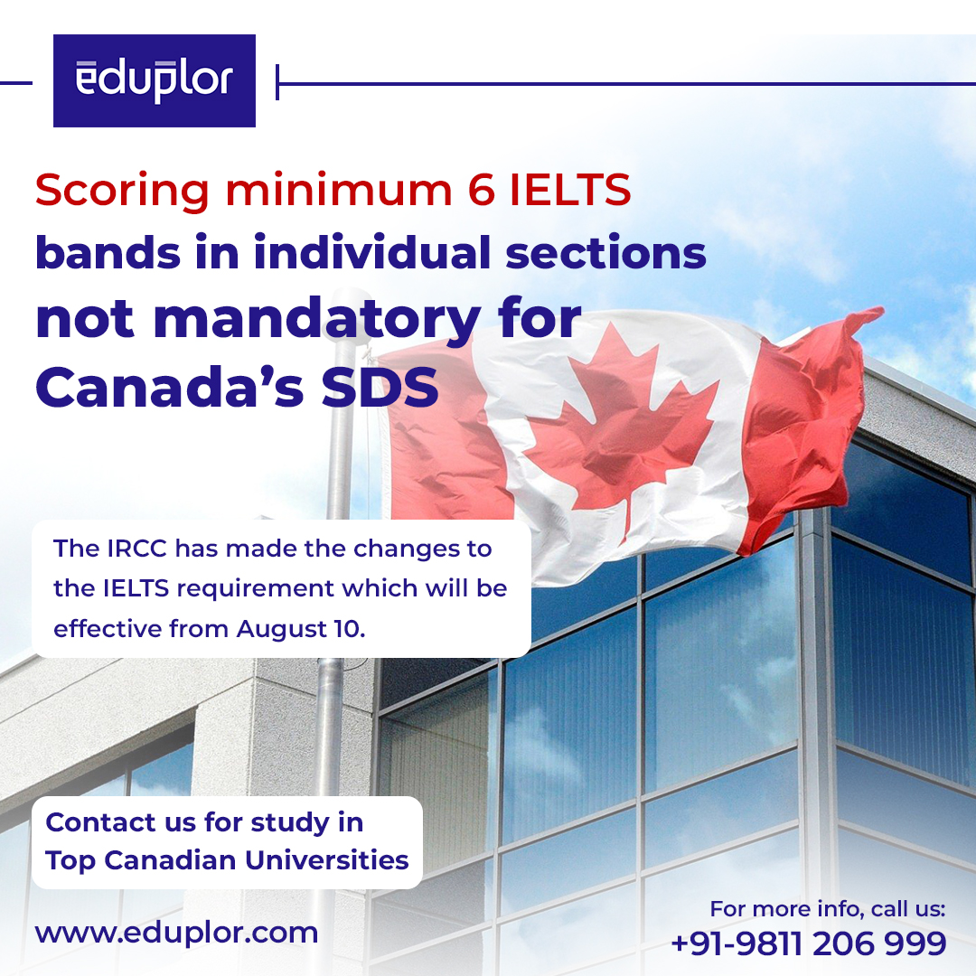 eduplor's tweet photo. For SDS Category, it is not necessary to score 6 Bands in IELTS in each individual section.
Call us today to get the best #studyabroadconsultancy to #studyincanada
#sds #sdscanada #IELTS #ieltsband #studyabroad #studyabroadeduplor #abroadstudies #studyabroad2023 https://t.co/fOEHKq1eRd