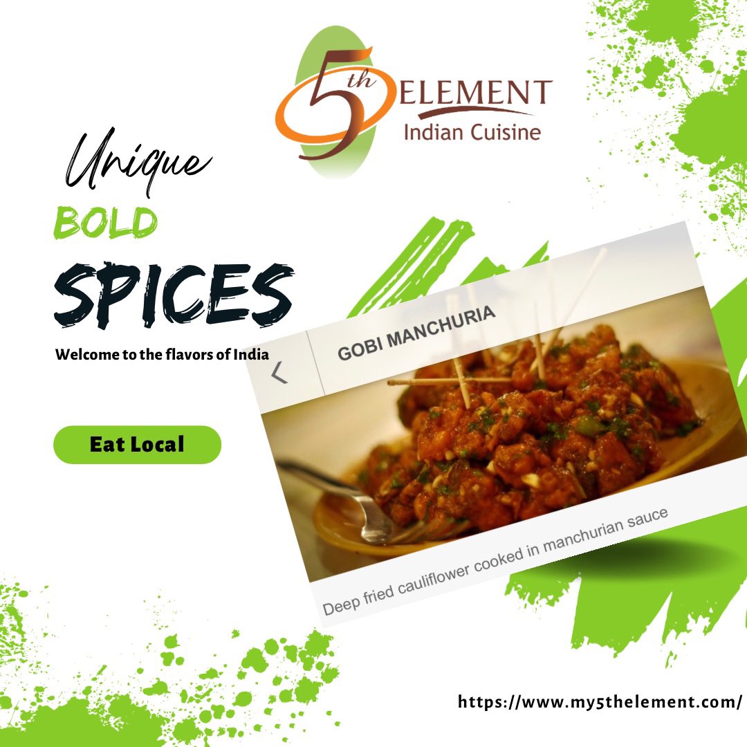 Who’s excited for #tastytuesday? Join us today! 

my5thelement.com

#my5thelementpc #my5thelement  #indianfoodie #gobimanchuria #eatlocal #palmcoast #daytonabeach #indianflavors #flaglercounty #volusiacounty #tagafriend #followforfollowback #followmeto #spice