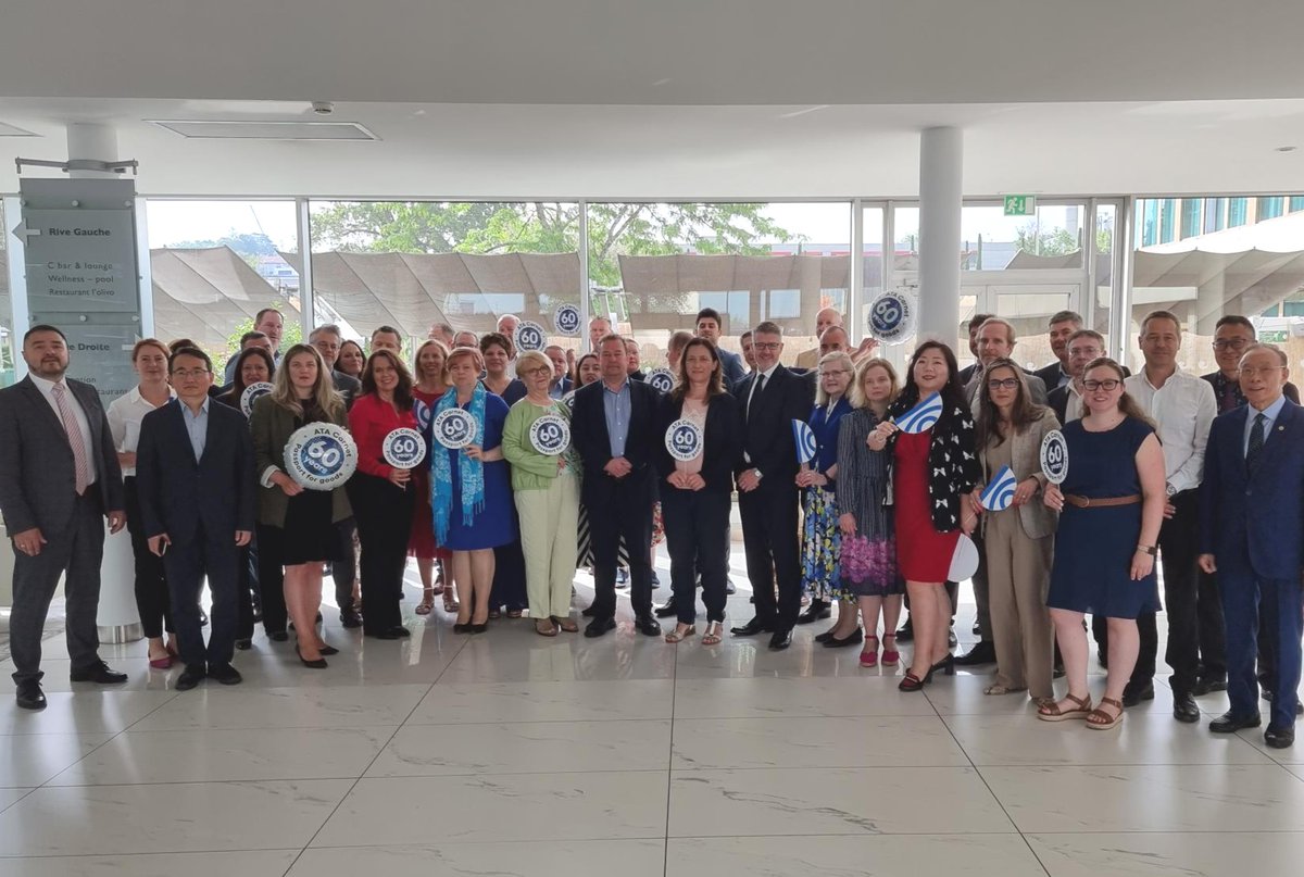 📢 Happening now in 📍 Geneva: the #ATACarnet marks its 60th anniversary.

The ICC WCF World #ATACarnet Council paid tribute to this historic milestone in #globaltrade by working towards the future— eATA Carnets, #digitalisation.