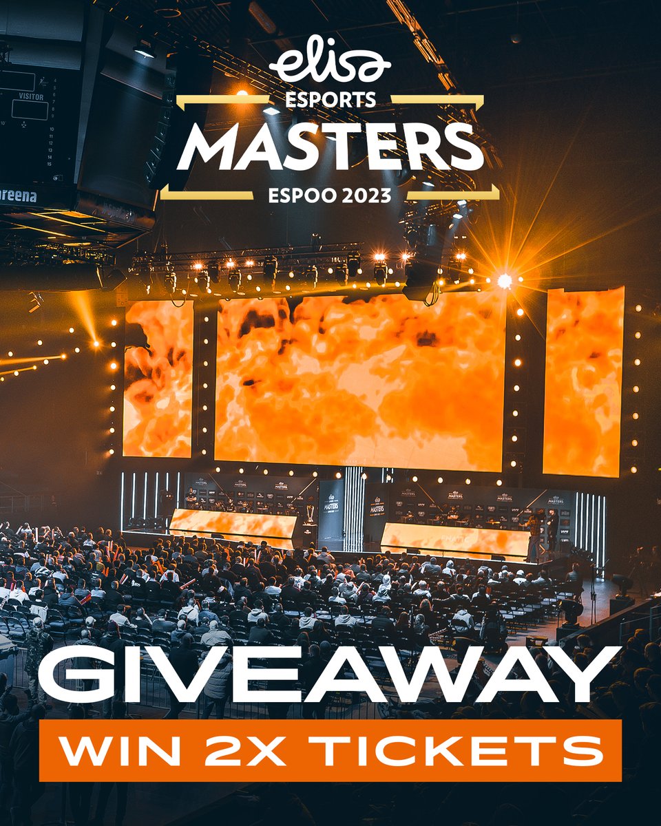 GIVEAWAY 😍

Excited for Elisa Masters Espoo? Now you have a chance to win tickets for you and your friend!

To enter:
🔁 Like &amp; RT the post
✅ Follow <a href="/ElisaEsports/">Elisa Esports</a> &amp; <a href="/ENCE/">ENCE</a>
🫂 Tag a friend you want to go with

#EZ4ENCE #ElisaMasters #esportsfi