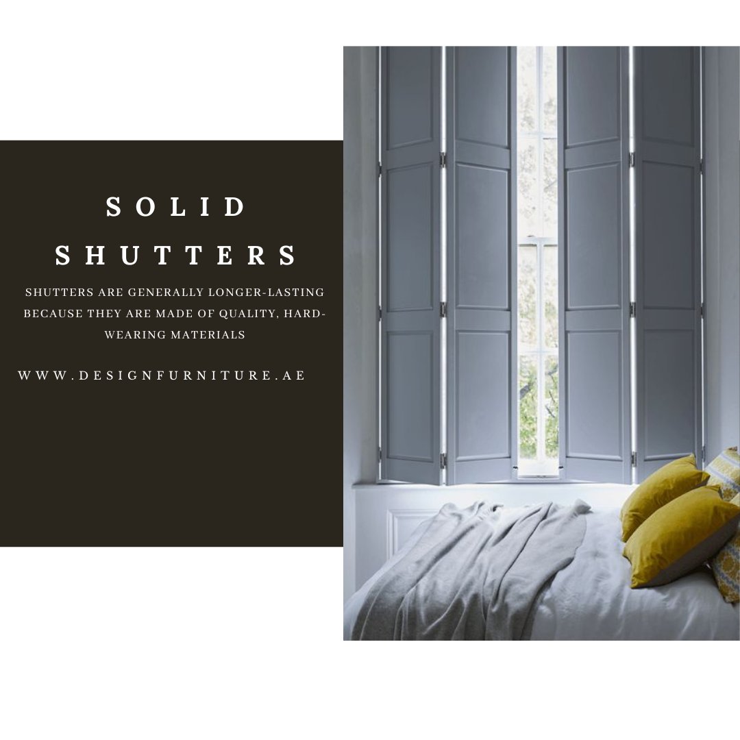 Elevate your windows with the timeless elegance of solid shutters by Design Furniture. #SolidShutters #DesignFurniture #WindowTreatments #HomeDecor #InteriorDesign #StylishInteriors #WindowCoverings #HomeImprovement #InteriorStyling #TimelessElegance #QualityCraftsmanship #dubai