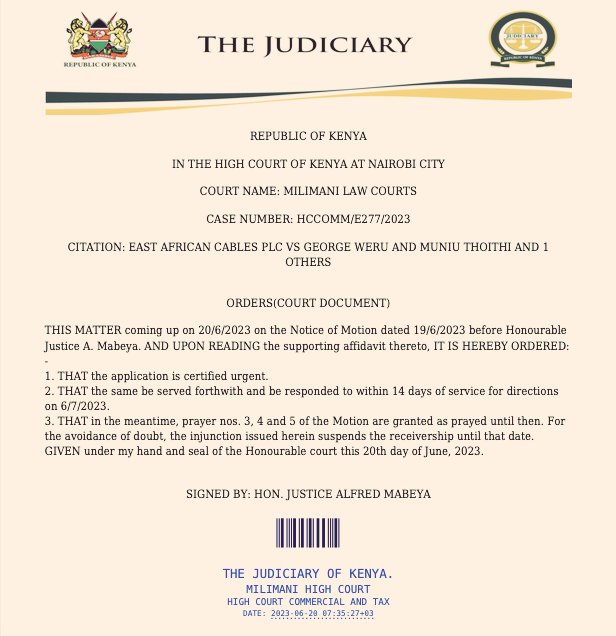 Mwango Capital on Twitter "After Transcentury yesterday, now East