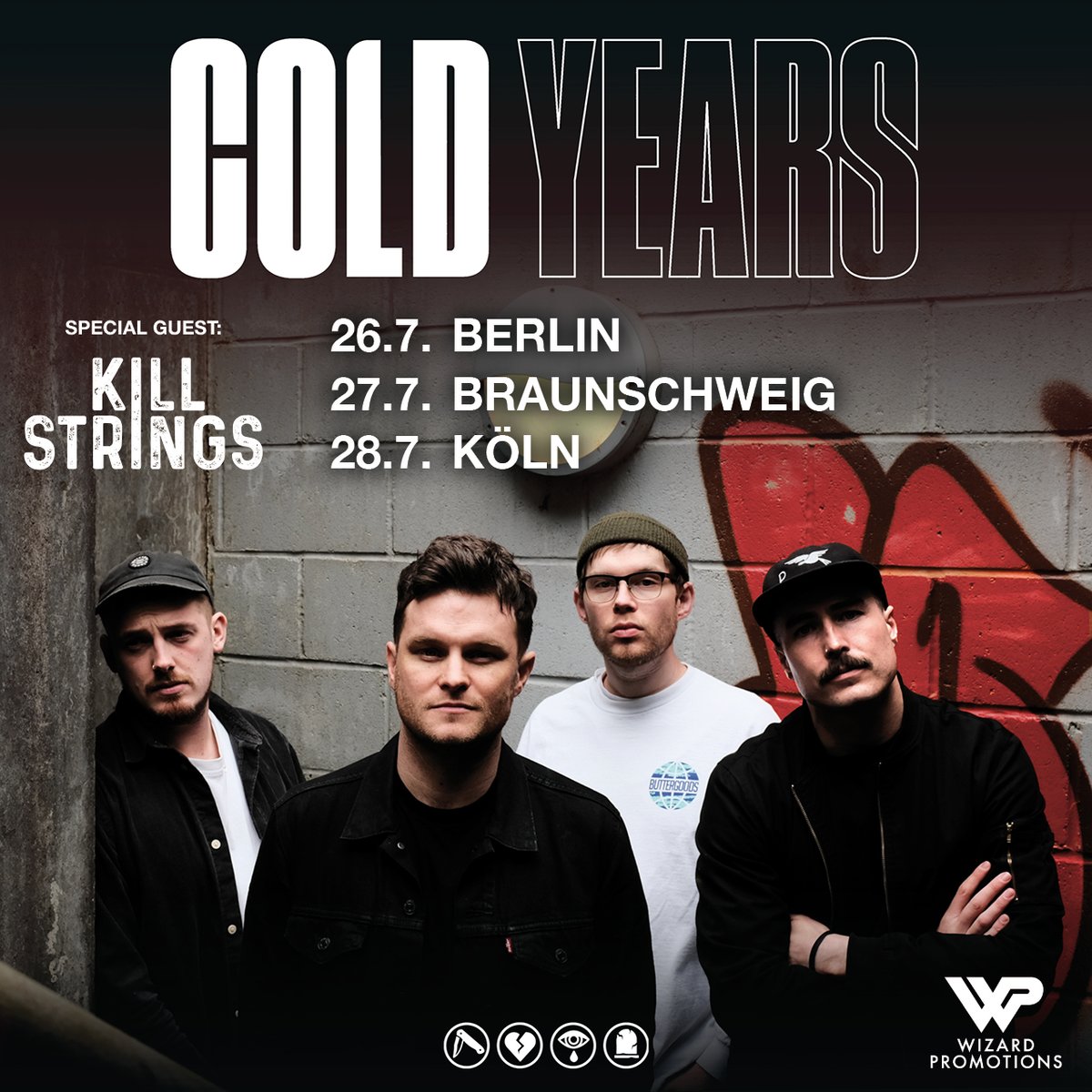 kill_strings's tweet image. Stoked to announce that we are supporting @coldyearsband on their tour through Germany! Tell us in the comments, where we&apos;ll see your beautiful faces 🎉

Get your tickets here: myticket.de/de/cold-years-…