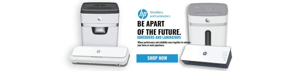 DentonOfficeSol's tweet photo. Look to the future and dont be left behind.Ask about the HP range in your local stationer or online.With a machine for your requirements you r never left without a solution when it comes to the HP range of laminators and shredders.#HP #shredders #laminatingmachine #thefutureisnow https://t.co/Vlcu48x20r