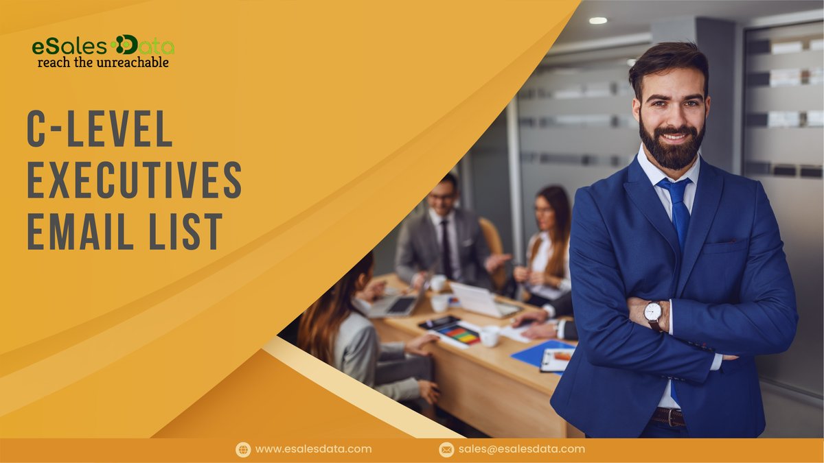 Enable a Multi-Channel Marketing Campaign with Our Top-Class c level executive email list. Get the list: esalesdata.com/c-level-execut…
#emails #b2bemaillist #esalesdata #b2bindustry #professionals #clevelexecutive #clevelexecutiveemailist #clevelexecutivecontactdata