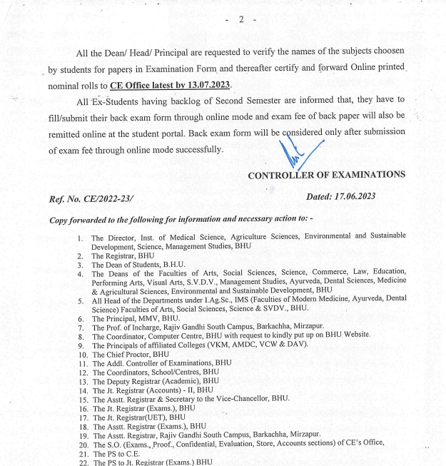 bhupro's tweet photo. #ExamAlert  
Last date for online submission of Exam application forms for 2nd Semester of Undergraduate/ Post Graduate courses (session 2022-23), is 10.07.2023. All eligible Regular and Ex-students are required to visit https://t.co/gU5XHnUCP5 to fill up the form. 
Details 👇 https://t.co/nNmcbqI1aU