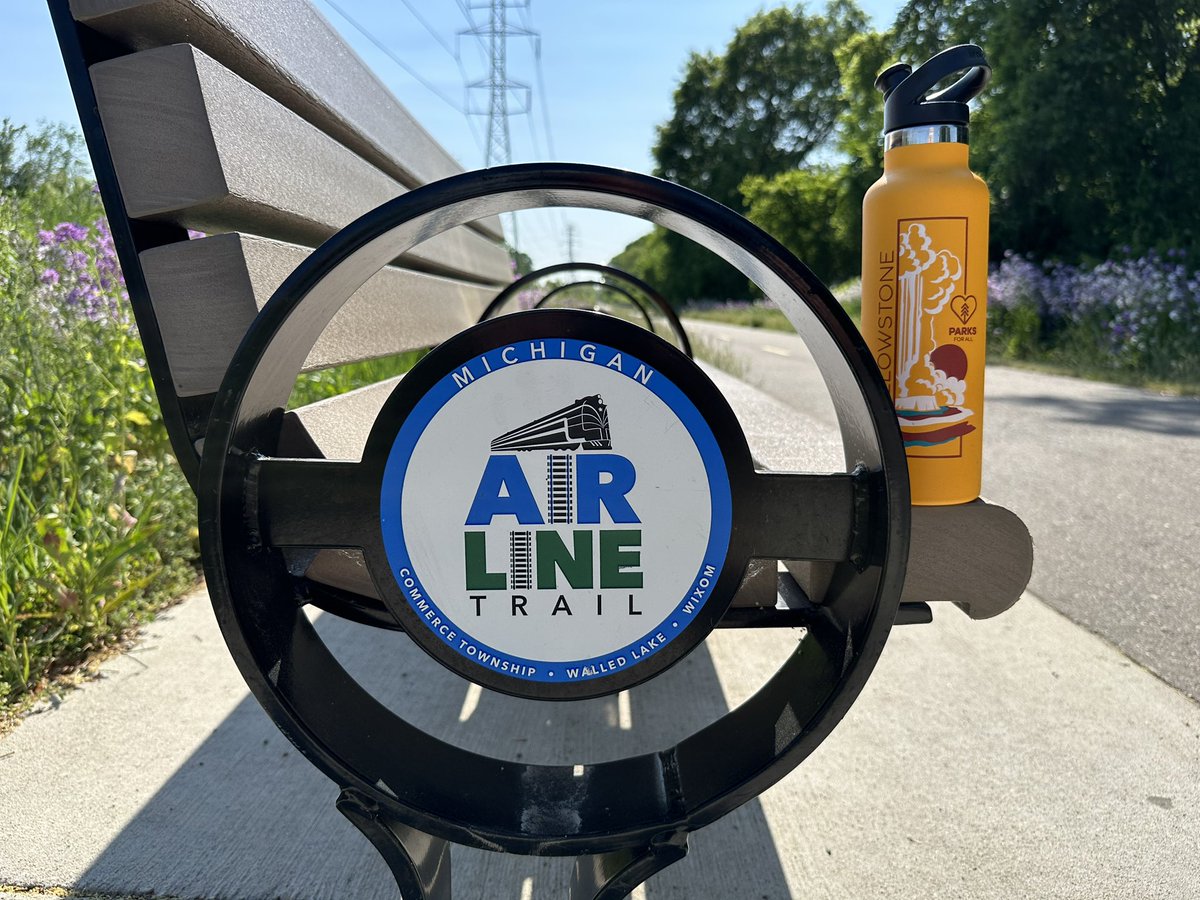 It’s getting warmer out there… make sure you bring some water with you when out on the trail. Use the handy bottle refill station at Gunnar Mettala Park, with another coming soon to Mack Park in Wixom! #railtrail #greatlaketolaketrail