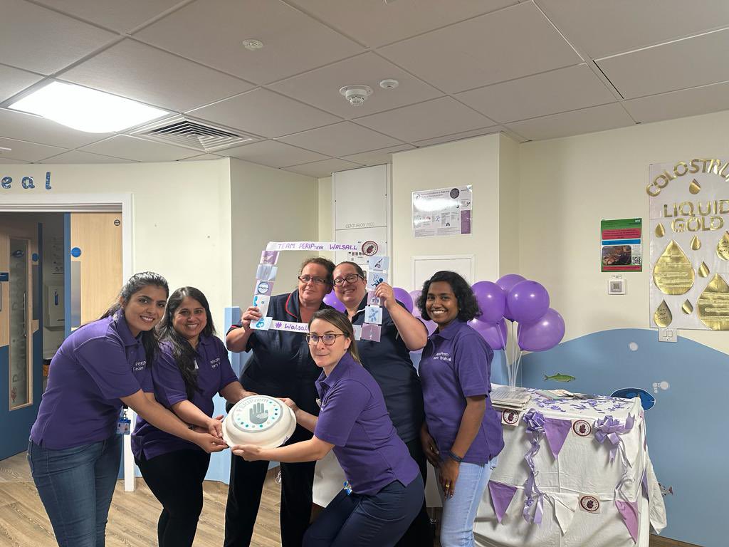 Our Maternity and Neonatal teams have been going around the hospital today with a #PERIPrem stall to promote the launch to staff, patients and visitors 💜