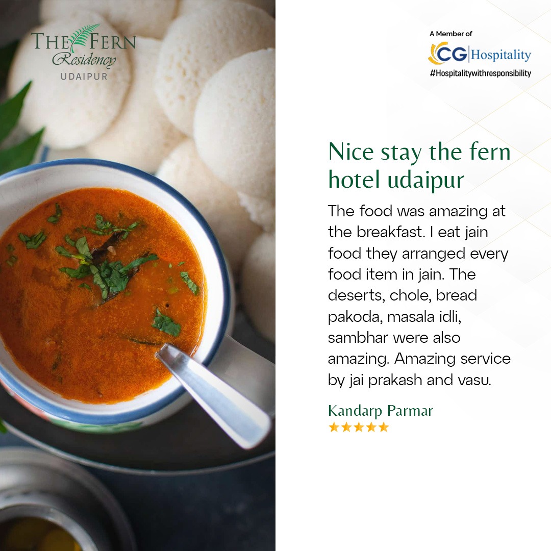 Happy Guest is the best motivation for our passion to serve you the best!
#thefernresidencyudaipur
.
#GuestReview #HappyGuest #Review #Feedback #Lakecity #fernhotel #thefernudaipur #udaipur