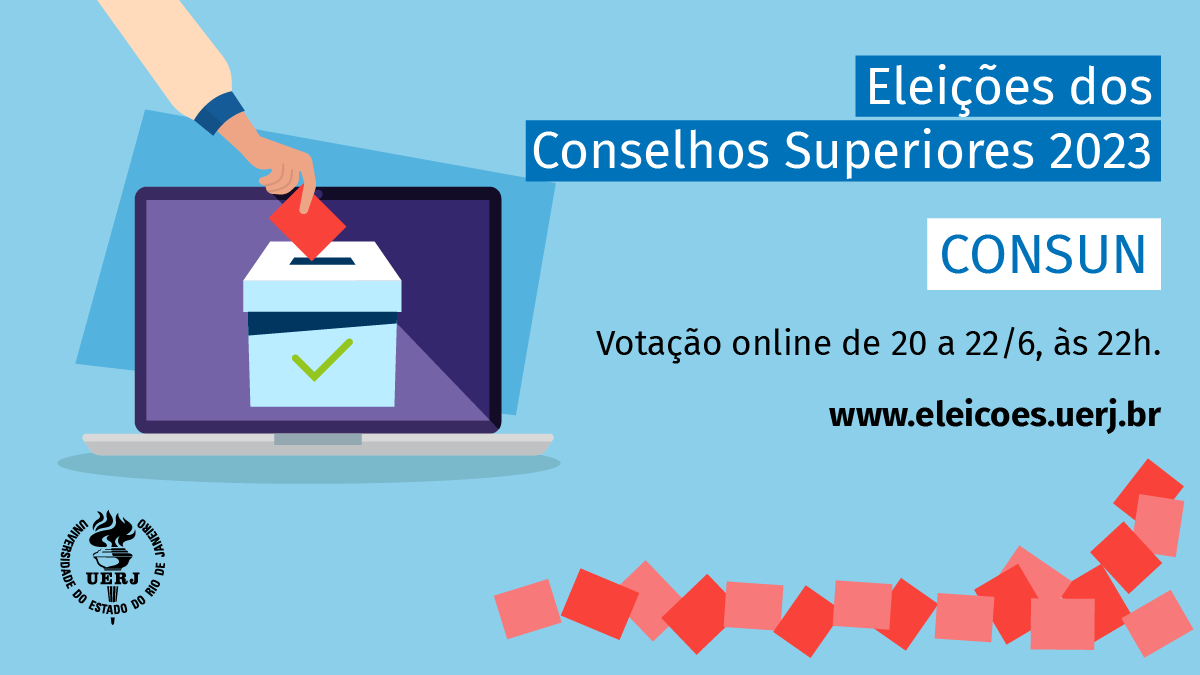 uerj_oficial's tweet photo. Começou a votação para eleger os membros do Conselho Universitário (Consun) da Uerj. Servidores e alunos podem acessar o sistema online até as 22h do dia 22/06. Saiba mais: https://t.co/UCQoSt2KGr

#Uerj #Consun https://t.co/LTJxE22GHd