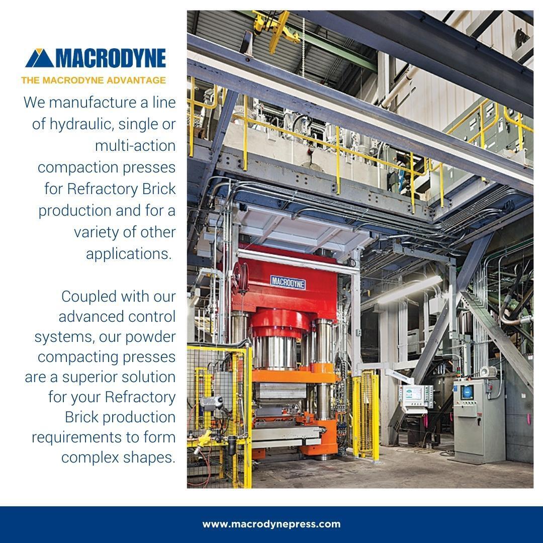 MacrodyneTech's tweet photo. Our hydraulic compaction presses, often used for the manufacturing of refractory bricks, are available with many options - https://t.co/vbS9GpUOXT
#Macrodyne #HydraulicPresses #Manufacturing #Engineering #IndustrialEngineering #Refractory #HeavyMachinery #PressTechnology https://t.co/nRHGygrbZ6