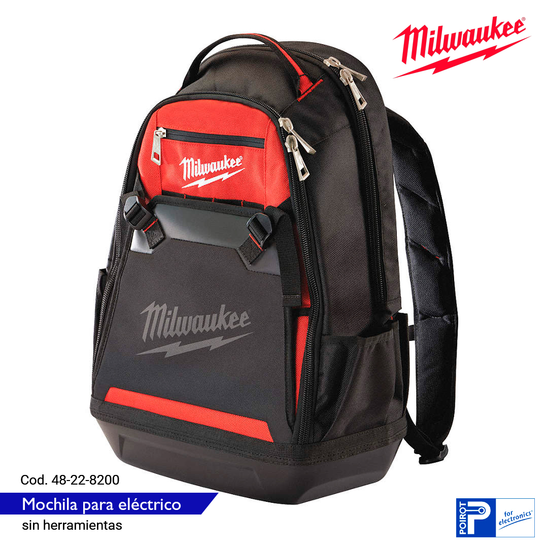 Mochila para eléctrico sin herramientas Milwaukee modelo 48-22-8200
 
35 bolsillos para organizar herramientas
Funda para notebook
Correa de sujeción
Arnés de carga
Bolsillo frontal plegable 
Bolsillo exterior
 
encr.pw/BBtXd

Visita www.poirot.cly conoce nuestra tienda