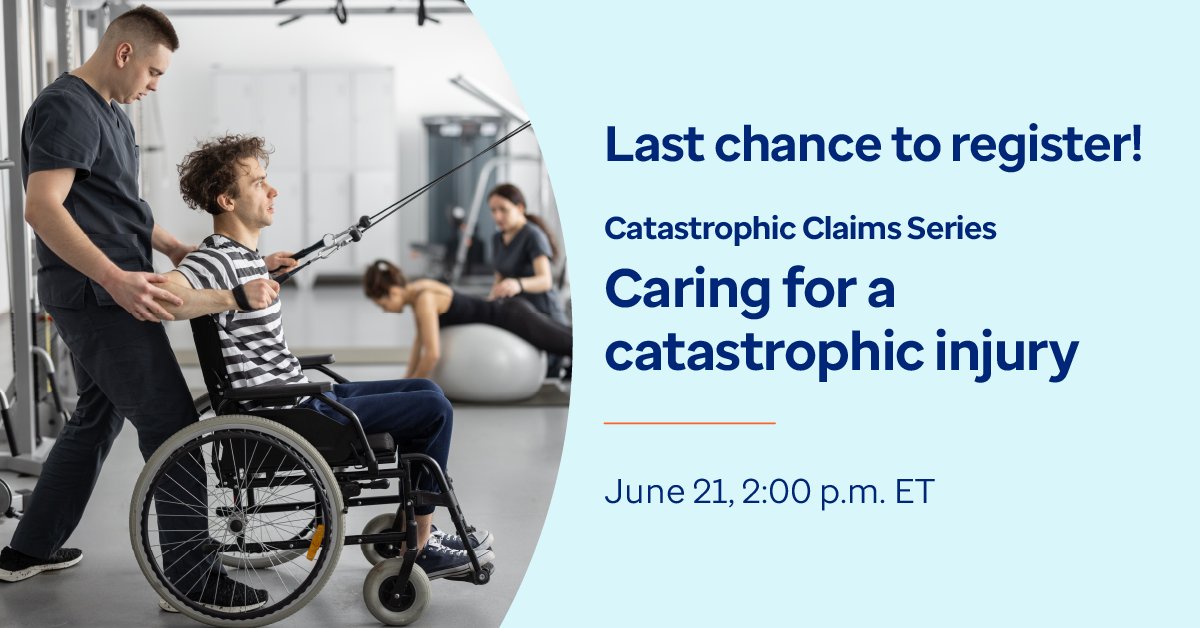 Don’t miss Part 2 of our Catastrophic Claims Series: Caring for a catastrophic injury. Register today!  spr.ly/6013OAnyB #CE #CEU #workerscomp #autonofault