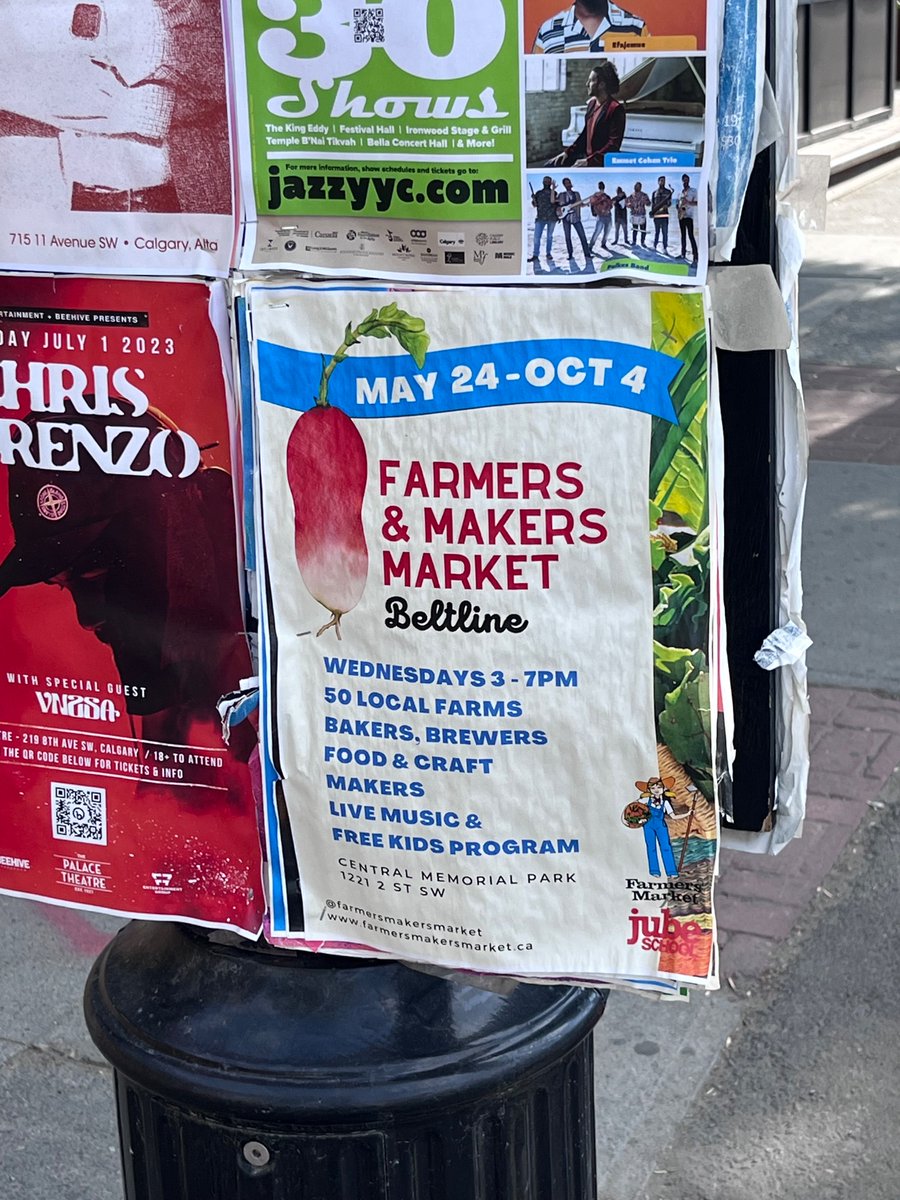 Did you know #Calgary has a new weekly farmers market in the #beltline? Every Wednesday 3-7 at Central Memorial Park