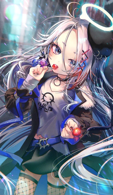 最近めの絵 青と紫が多いかも #Skeb #Commision
