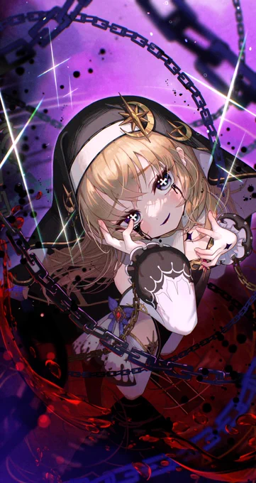 最近めの絵 青と紫が多いかも #Skeb #Commision
