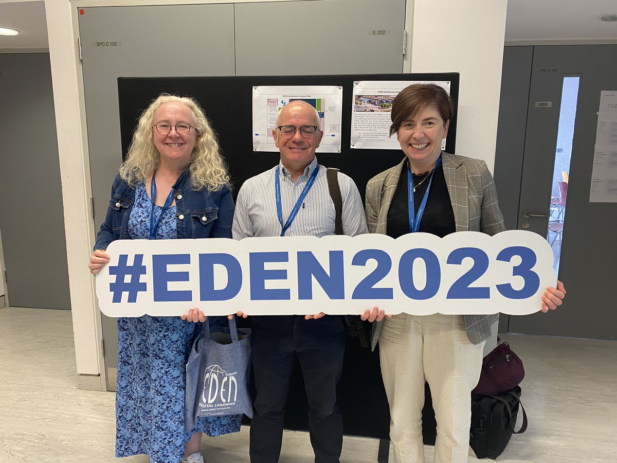 With @TUS_ie colleagues @ambyrne and Rory McLaughlin at #eden23 to present our @ForumTL funded research on #immersivetech in #HigherEd