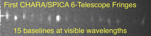 olbin's tweet photo. Researchers from @ObsCoteAzur announced first 6-telescope visible light fringes at @chara on 2023Jun17. The SPICA instrument will make images of stellar surfaces with 0.2 milliarcsecond resolution.  Congratulations to the team!  #olbin #chara #erc #spica https://t.co/cno5u31WN7