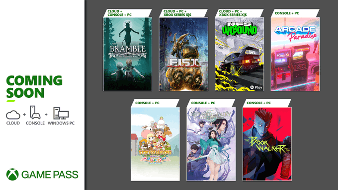 Bramble: The Mountain King, F.I.S.T.: Forged In Shadow Torch, Need For Speed Unbound, Arcade Paradise, Story of Seasons: Friends of Mineral Town, Sword and Fairy: Together Forever, and The Book Walker are coming soon to Xbox Game Pass.