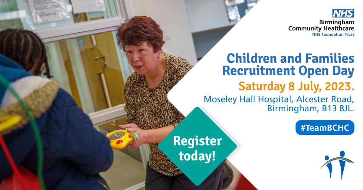 Find the right role for you at BCHC! 💙 We’re hosting a Recruitment Open Day on Sat Jul 08. Discover the exciting world of community healthcare, meet our passionate team, and explore career opportunities. Mark your calendars now! Sign up here ➡️ eventbrite.co.uk/e/children-and…