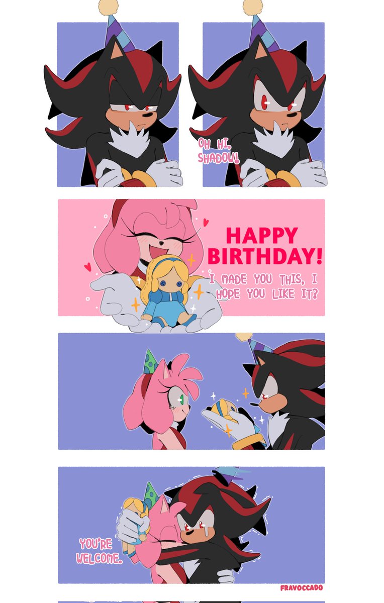 He liked it ☺️💓
Happy birthday to ma fav boi🖤✨
#ShadowTheHedgehog #HappyBirthday #amyrose #mariarobotnik #shadamy