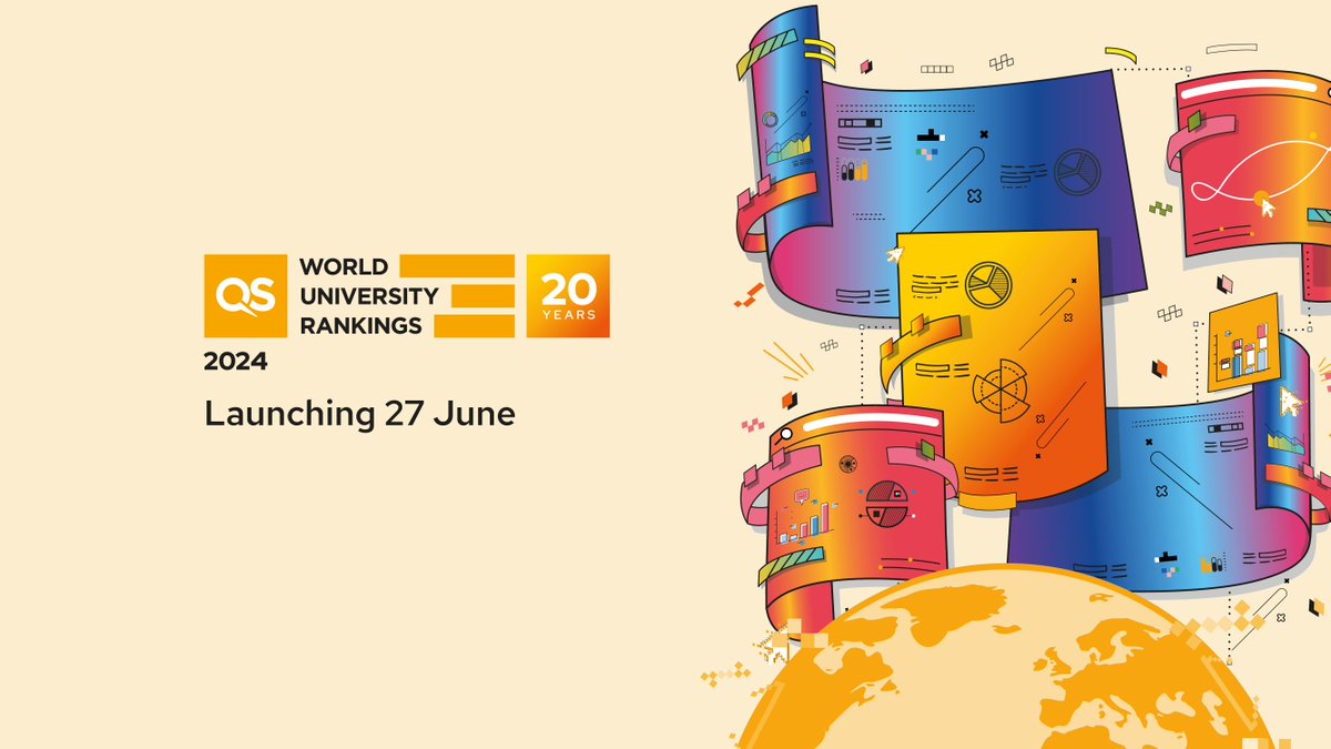 We’re launching the 20th edition of the QS World University Rankings on 27 June! Our rankings have been helping students decide where to study for the past 20 years 🧑‍🎓

Which uni will top the table for 2024? Share your predictions ⬇️

#QSWUR #UniversityRankings