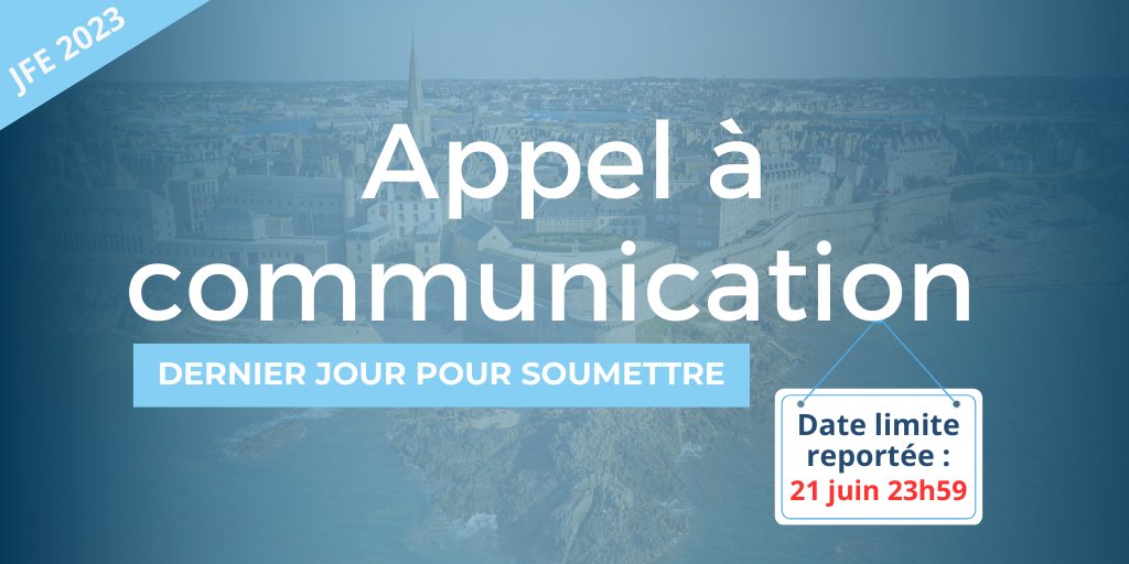#JFE23 : Dernière opportunité pour soumettre un résumé !

Vous avez jusqu’à ce soir 23h59 pour partager votre travail. Ne manquez pas cette chance de faire partie des JFE 2023.
➡️ congres-jfe.com/abstract.aspx?… 

#epilepsie #abstract