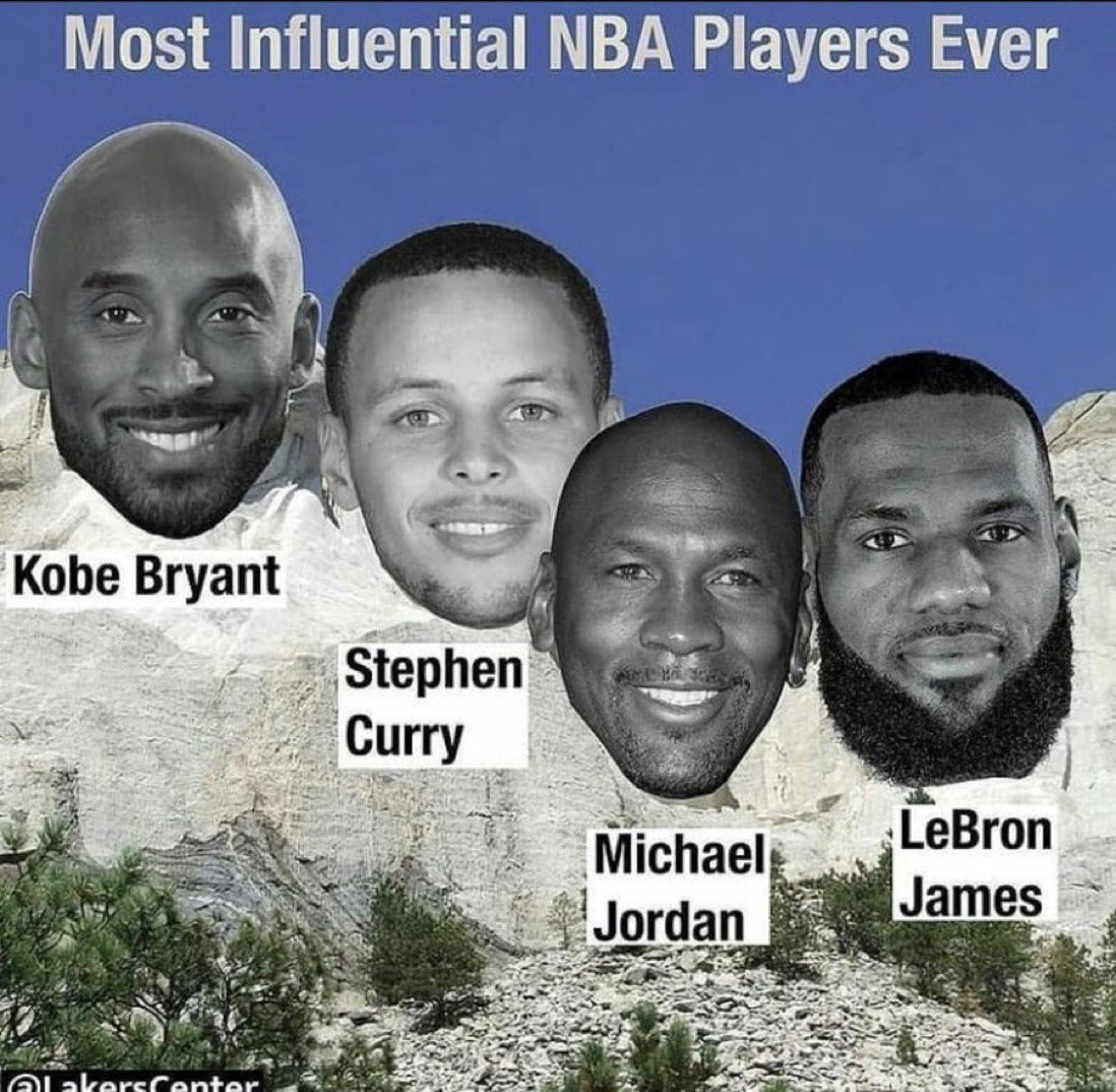 Hoopss's tweet image. The 4 most influential NBA players ever