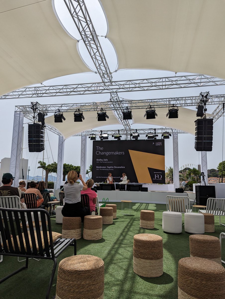 Kicking off #CannesLions with The Changemakers hosted by <a href="/ShelleyZalis/">Shelley Zalis</a> and <a href="/s_devonshire/">Sophie Devonshire</a> - "Listen to those heartbeat moments, they'll drive change"