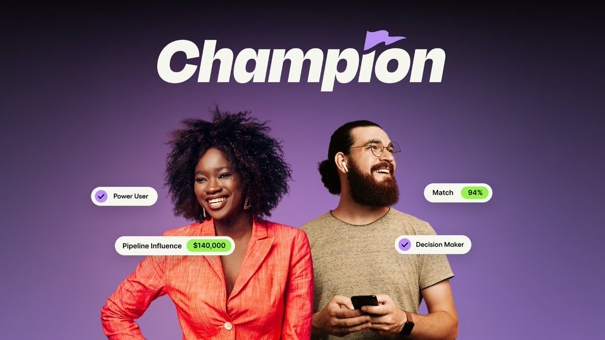 highalpha's tweet photo. Introducing our next company in our starting line-up, @gochampionhq!🥇 Led by co-founders @JeffReekers, @CoCrispin86, and @SpecialAgentGi, Champion activates your power users to unlock growth. 

Read more: https://t.co/RrS9xEV5Wx

#companylaunch #unleashyourchampions https://t.co/NOujXptIXh