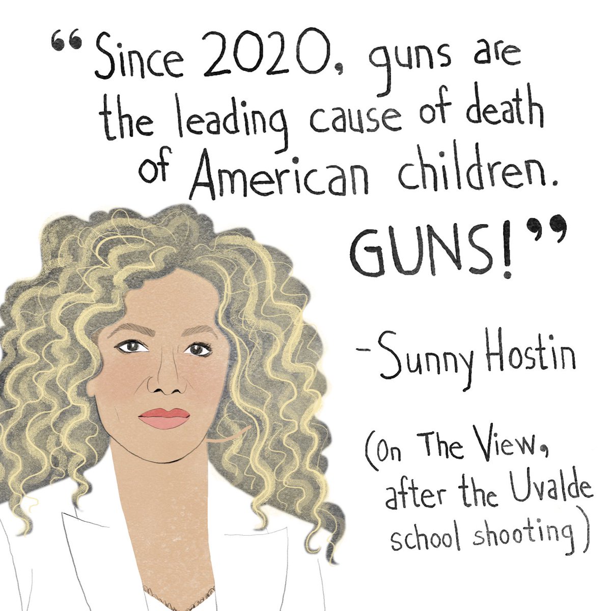 Sunny Hostin, telling it like it is. 🧡 #endgunviolence #guncontrolnow #banassaultweapons #enoughisenough #protectourkids #momsdemand #momsagainstguns#sunnyhostin #theview #violetlemay