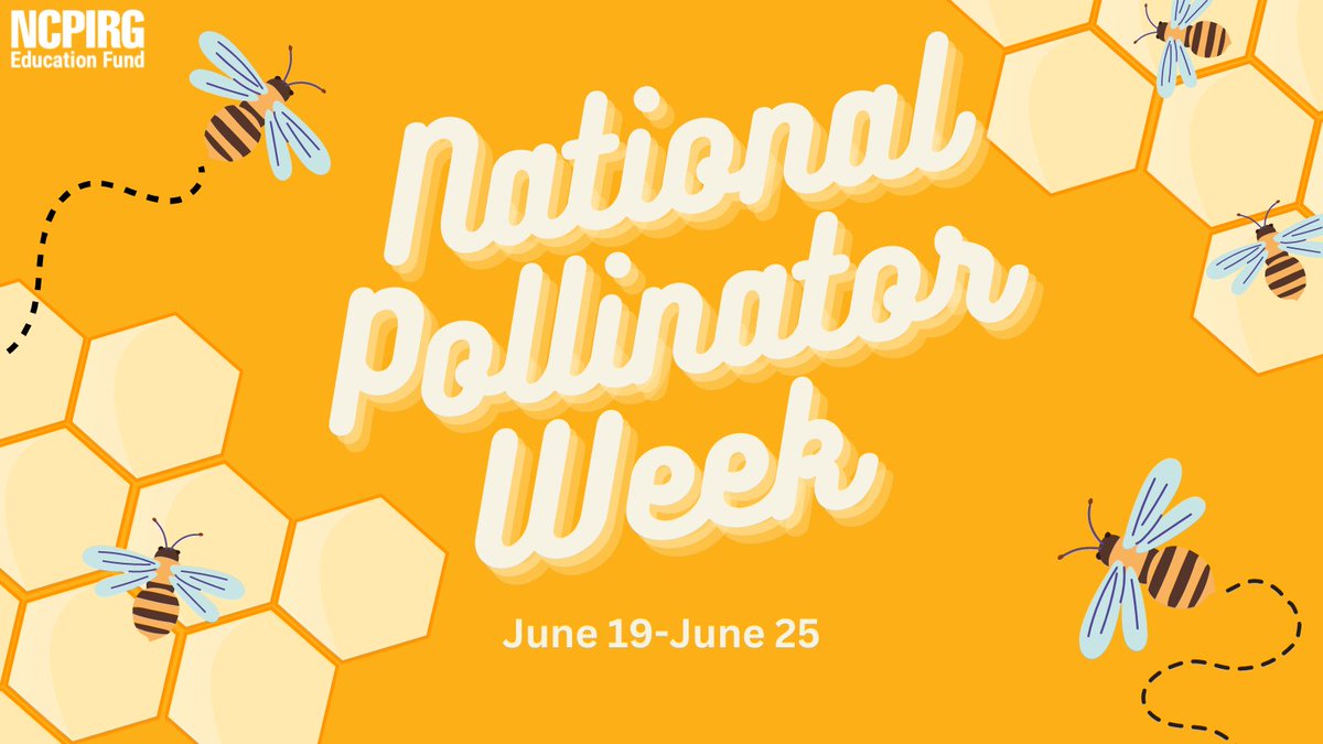 Did you know it's #NationalPollinatorWeek? We rely on bees to pollinate more than 70 of the 100 crops that provide 90% of the world’s food! 

Help protect our pollinators from bee-killing pesticides today: pirg.org/northcarolina/…