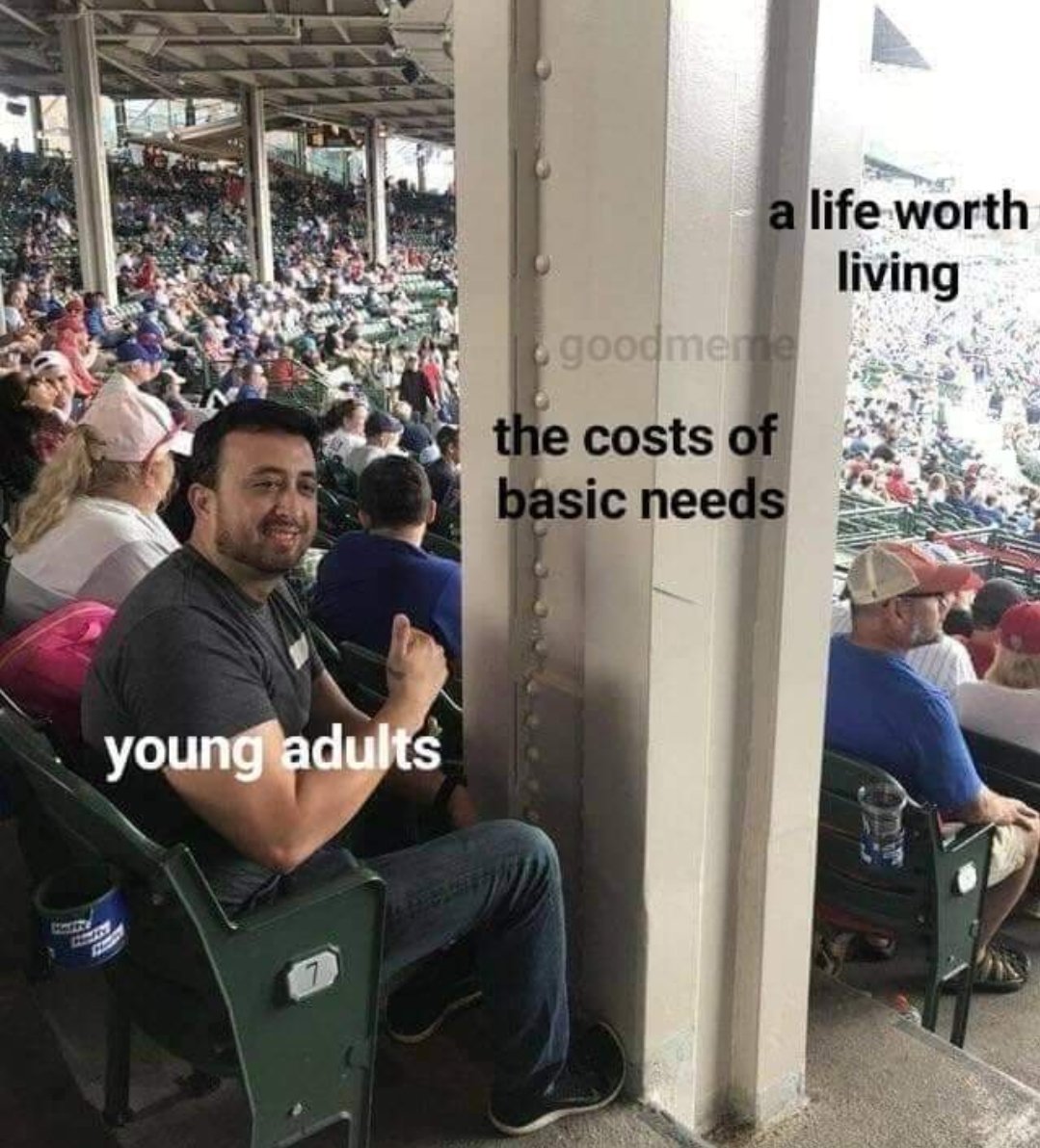 LiamOMaraIV's tweet photo. For fifty years, the rate of #inflation and the #CostOfLiving have both risen much faster than the rate of pay, leaving #GenX, #Millennials, and #GenZ struggling to pay for things the #Boomers took for granted. The US decided its people do not deserve a decent standard of living. https://t.co/vAFczp0R5R