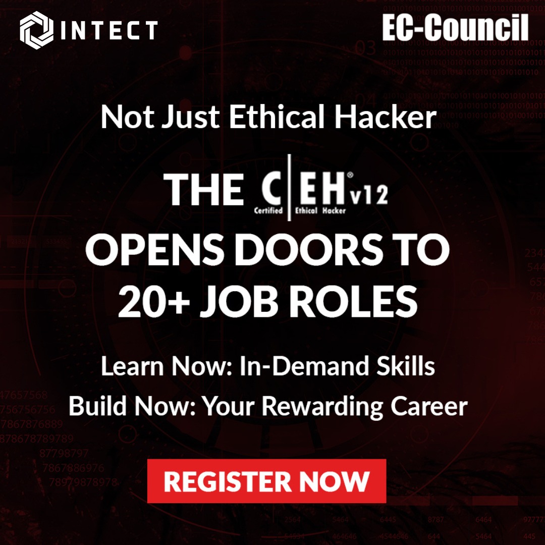 Intect6's tweet photo. 🔓 Discover limitless career opportunities in cybersecurity with CEH v12!  

Not just limited to ethical hacking, this certification opens doors to 20+ exciting job roles. 

Unlock your potential and make your mark in the world of cybersecurity.

#cybersecurity #ethicalhacker https://t.co/AnTxzSbRVt