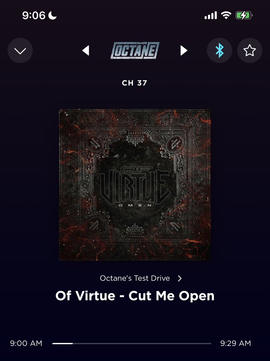 LET’S GO ⁦@SXMOctane⁩ with new ⁦@OFVIRTUE⁩ track #CutMeOpen on the ⁦@SXMOctane⁩ #octanetestdrive 🔥🔥 This rager is getting my vote⁩ for rotation ⁦@josemangin⁩ #MetalAmbassador 🤘🏻