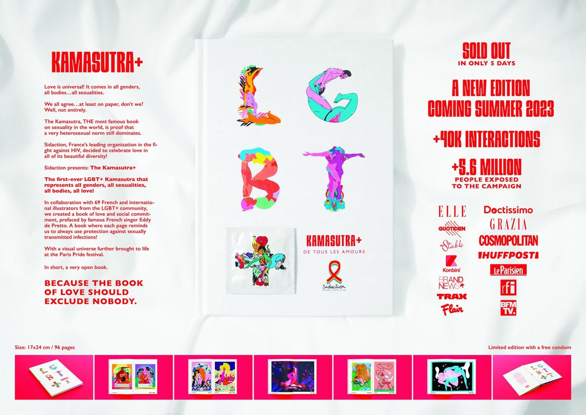 LLLLITL's tweet photo. #CannesLions : avec "Kamasutra+" et "Cover Hits", le Sidaction remporte 2 Silver en Health &amp; Wellness. 

Ce sont les 2 premiers lions dans l'histoire de l'agence The Good Company ! 🇫🇷🔥  https://t.co/uT6u2lPNvO #CannesLions2023 #CannesLions70 https://t.co/TqLdkMZGGn