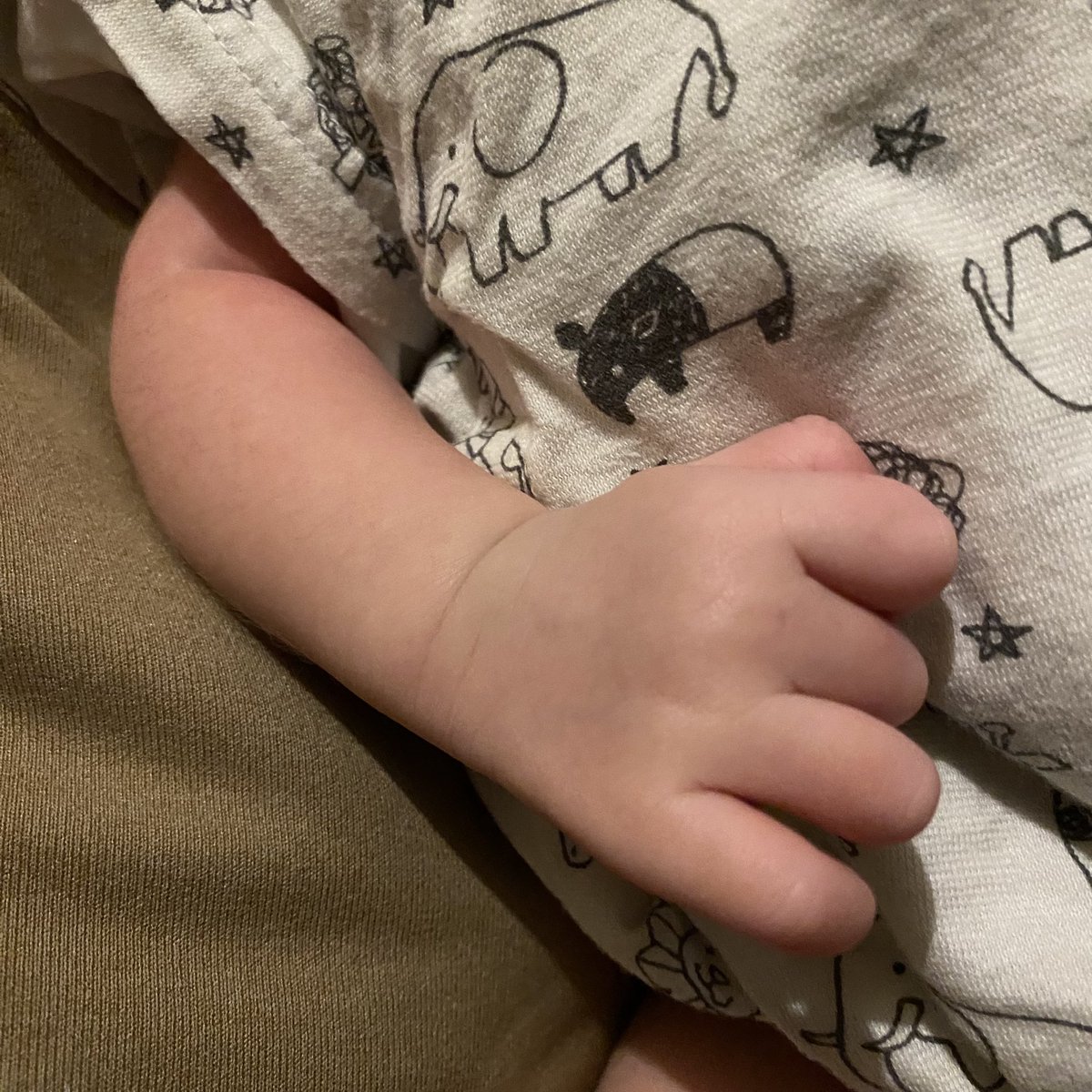 本日、ピヨ（仮）は4kgになった。首を左右に振れるようになり、音楽に合わせて体動かして踊ったりと身体を使うのが楽しい模様。寝言で「うぎゃ！」「わっ…」「ふぇ！？」と言うようになり、ちぃかわやーん！と可愛い。 https://t.co/xFzPUehvbP