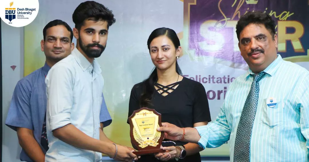 DBUIndia's tweet image. Desh Bhagat University&apos;s Shining Star Felicitation Ceremony is a special occasion to honor and recognize the achievements of meritorious Students.
.
.
.
.
.
. #ShiningStarFelicitation
#MeritoriousStudents
#DeshBhagatUniversity

#CelebratingAccomplishments