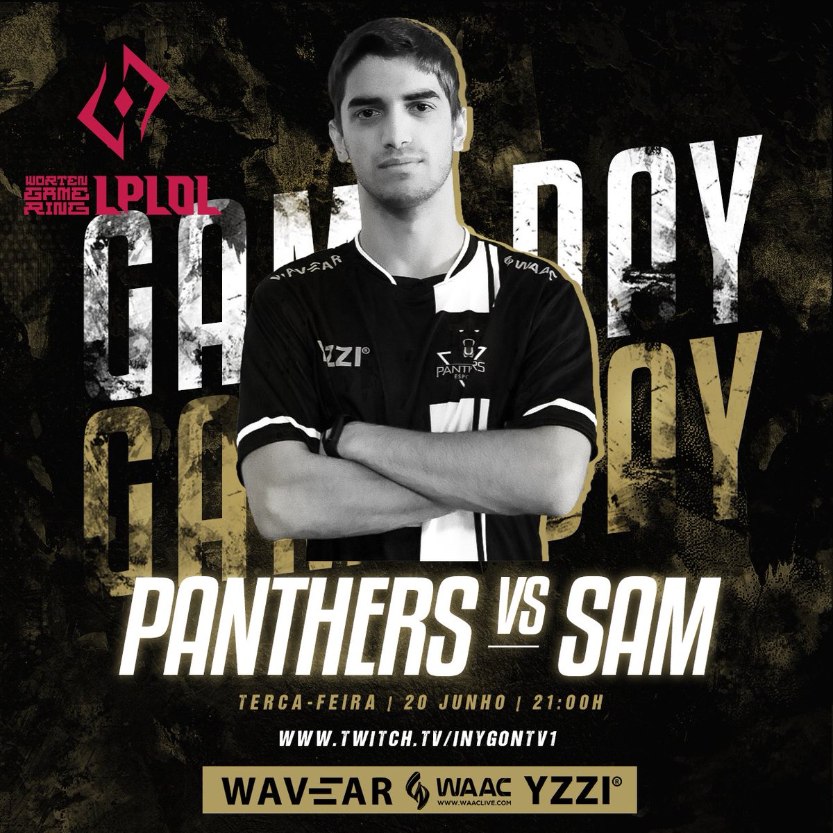 𝗟𝗣𝗟𝗢𝗟 𝟮º 𝗦𝗣𝗟𝗜𝗧 - 𝗚𝗔𝗠𝗘 𝗗𝗔𝗬

A nossa equipa de <a href="/LeagueOfLegends/">League of Legends</a> vai defrontar os <a href="/SAMCLANesports/">SAMCLAN ESPORTS CLUB</a> as 21:00 Horas, a contar para a 4ª Jornada da competição @WGR_LPLOL 2ª Divisão!

Podes acompanhar este jogo e outros no canal: twitch.tv/Inygontv1 

#GOPANTHERS