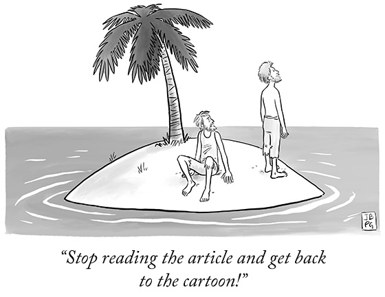 A cartoon by Pia Guerra and Ian Boothby. #NewYorkerCartoons

See more from this week’s issue: nyer.cm/1Pf9ZSL