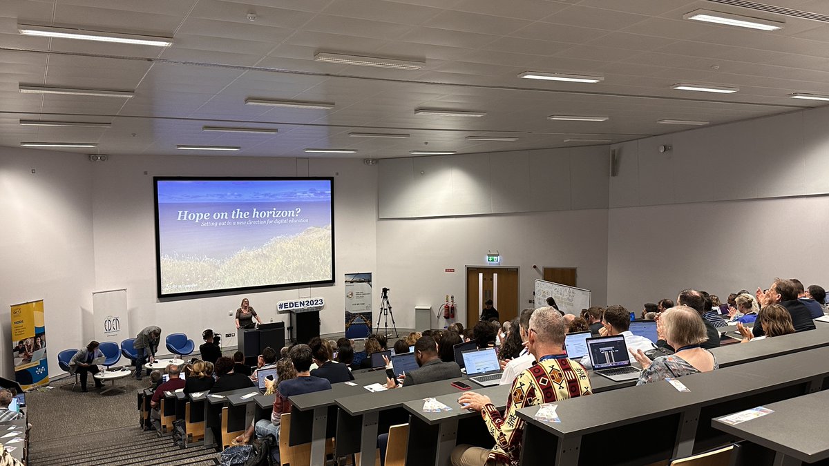 Last #EDEN2023 keynote by @MarenDeepwell 
'Hope on the Horizon: Setting out in a New Direction for Digital Education'
@EDEN_DLE @DCU @NIDL_DCU 
#altc23 #digitallearning #edtech #education