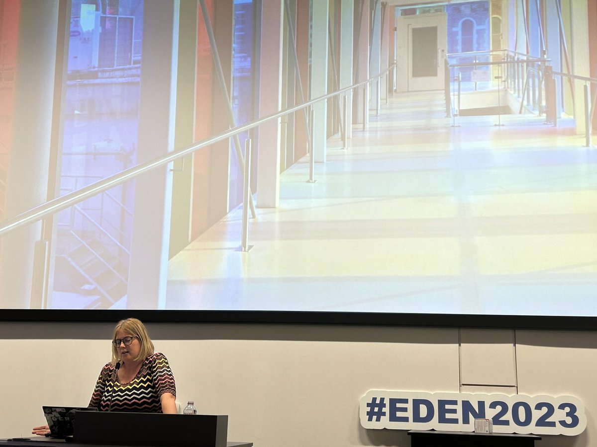 Final plenary at #EDEN2023 with @MarenDeepwell talking about envisioning a future with compassion and hope! @EDEN_DLE